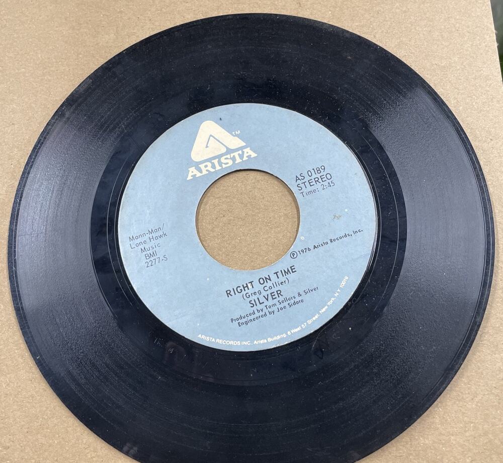 Silver - Wham Bam/Right On Time (45 RPM, 1976, Arista)
